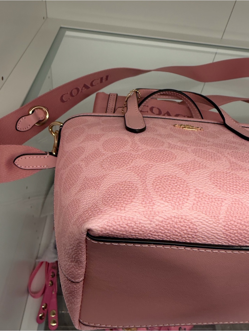 Coach Mini City Tote in Powder Pink w/Crossbody Strap - Picture 11 of 16